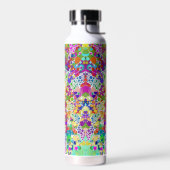 Kleurvolle Stippen Spirals Handschilderen 2 Waterfles (Links)