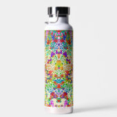 Kleurvolle Stippen Spirals Handschilderen 2 Waterfles (Rechts)