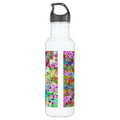 Kleurvolle Stippen Spirals Handschilderen 2 Waterfles (Achterkant)