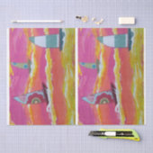 Kleurvolle zeilboten tissuepapier (Craft)