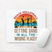 Kleurvolleybal die zand wordt in alle verkeerde pl muismat (Met muis)