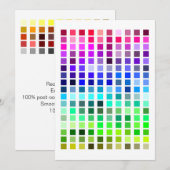 Kleurvoorbeeld invullen9 kaart (Voorkant / Achterkant)