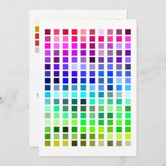 Kleurvoorbeeld invullen9 kaart (Voorkant / Achterkant)