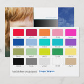 Kleurvoorbeeld linnen warm (Voorkant / Achterkant)