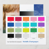 Kleurvoorbeeld Metallic Champagne (Voorkant / Achterkant)