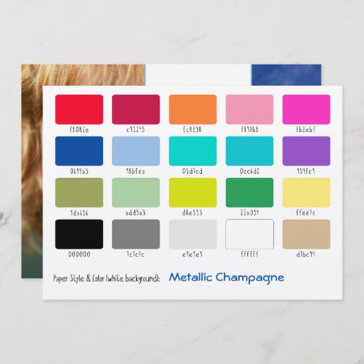 Kleurvoorbeeld Metallic Champagne (Voorkant / Achterkant)