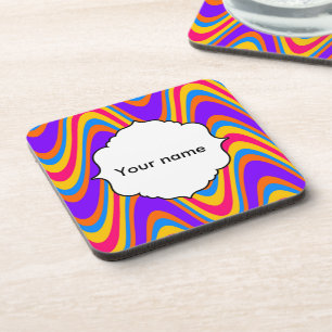 Kleurvormig golfpatroon bier onderzetter