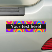 Kleurvormig golfpatroon bumpersticker (Op auto)