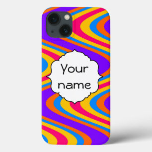 Kleurvormig golfpatroon iPhone 13 hoesje