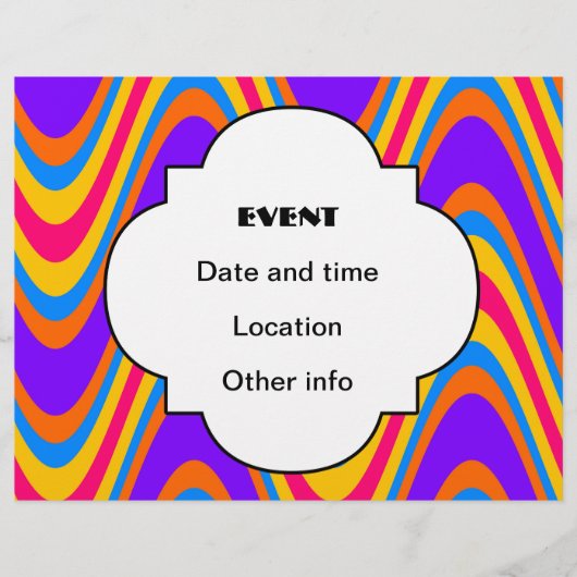 Kleurvormig golfpatroon flyer (Voorkant)