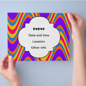 Kleurvormig golfpatroon flyer (Hand)