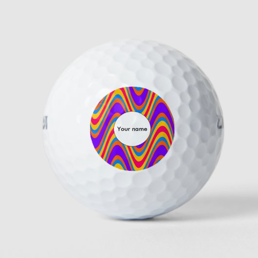 Kleurvormig golfpatroon golfballen (Voorkant)