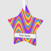 Kleurvormig golfpatroon ornament (voorkant)