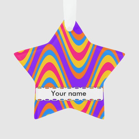 Kleurvormig golfpatroon ornament (voorkant)