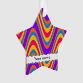 Kleurvormig golfpatroon ornament (voorkant)
