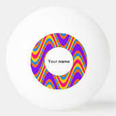Kleurvormig golfpatroon pingpongbal (Achterkant)