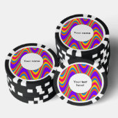 Kleurvormig golfpatroon pokerchips (Opstapeling)