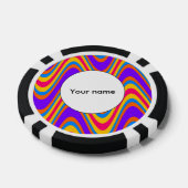 Kleurvormig golfpatroon pokerchips (Enkel)