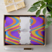 Kleurvormig golfpatroon tissuepapier (Geschenk)