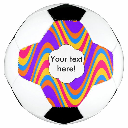 Kleurvormig golfpatroon voetbal (Voorkant)