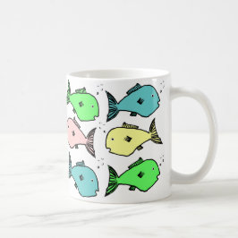 Kleurvormig visontwerp koffiemok