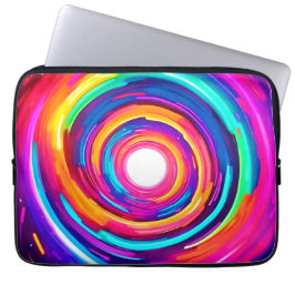 Kleurvortex: dynamisch ontwerp laptop sleeve