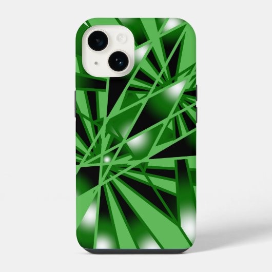 Kleurvulling met groene gradiënt Kleur Kunst Persp iPhone Hoesje (Achterkant)