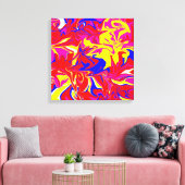 Kleurwaanzin Vertraagde canvasafdruk Canvas Afdruk (Insitu (Woonkamer))