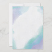 kleurwasprogramma | blauwgroen en paarse trouwuitn kaart (Achterkant)