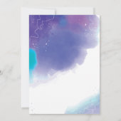 kleurwasprogramma | blauwgroen en paarse trouwuitn kaart (Achterkant)