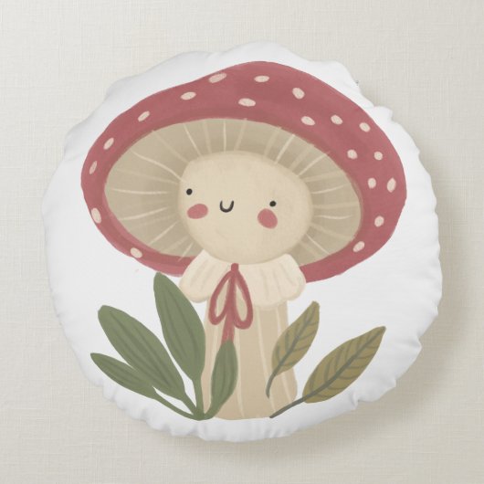 Kleurwater verf babyspeelgoed paddenstoel baby rond kussen (Achterkant)