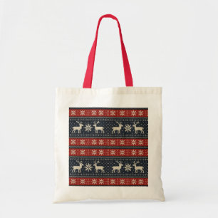 Kleurwerk/Fair isle traditioneel winterpatroon Tote Bag