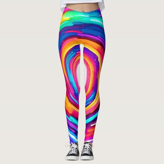 Kleurwervel: Dynamisch ontwerp Leggings (Voorkant)