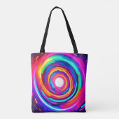 Kleurwervel: Dynamisch ontwerp Tote Bag (Achterkant)