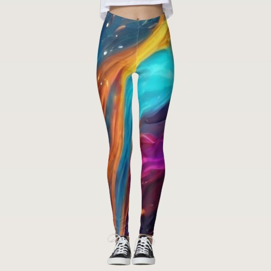 Kleurwervelingen Leggings (Voorkant)