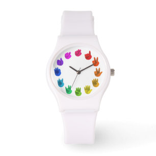 Kleurwiel en gebarentaal horloge