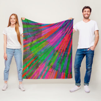 Kleurwiel fleece deken