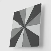 Kleurwiel grijs Matig Minimalistisch Vierkante Klok (Hoek)
