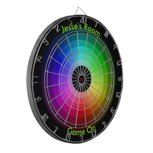 Kleurwiel op maat dartbord (Voorkant Links)