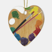 Kleurwiel palet van kunstenaar keramisch ornament (Links)