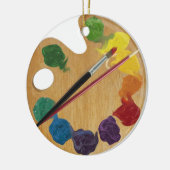 Kleurwiel palet van kunstenaar keramisch ornament (Links)