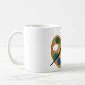 Kleurwiel palet van kunstenaar koffiemok (Links)