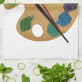 Kleurwiel palet van kunstenaar theedoek (Gevouwen)