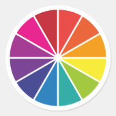 Kleurwiel Ronde Sticker (Voorkant)