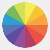 KLEURWIEL RONDE STICKER (Voorkant)