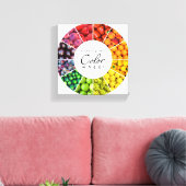 Kleurwiel van groenten en fruit (12 kleuren) canvas afdruk (Insitu (Woonkamer))