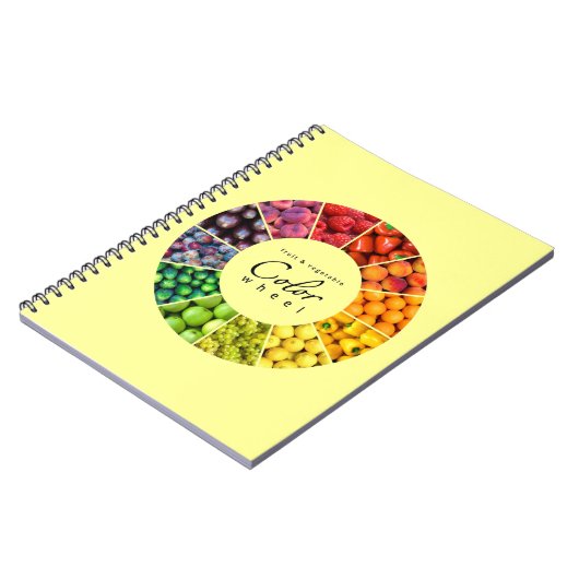 Kleurwiel van groenten en fruit (12 kleuren) notitieboek (Linkerzijde)
