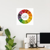 Kleurwiel van groenten en fruit (12 kleuren) poster (Thuiskantoor)