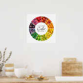 Kleurwiel van groenten en fruit (12 kleuren) poster (Keuken)