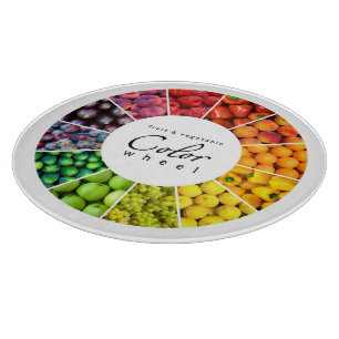 Kleurwiel van groenten en fruit (12 kleuren) snijplank
